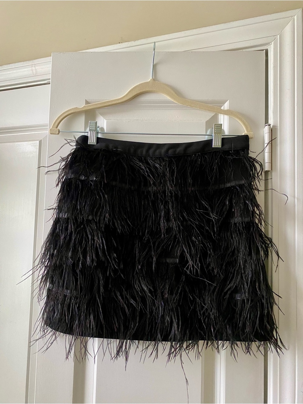 Lulus Black Feather Mini Skirt